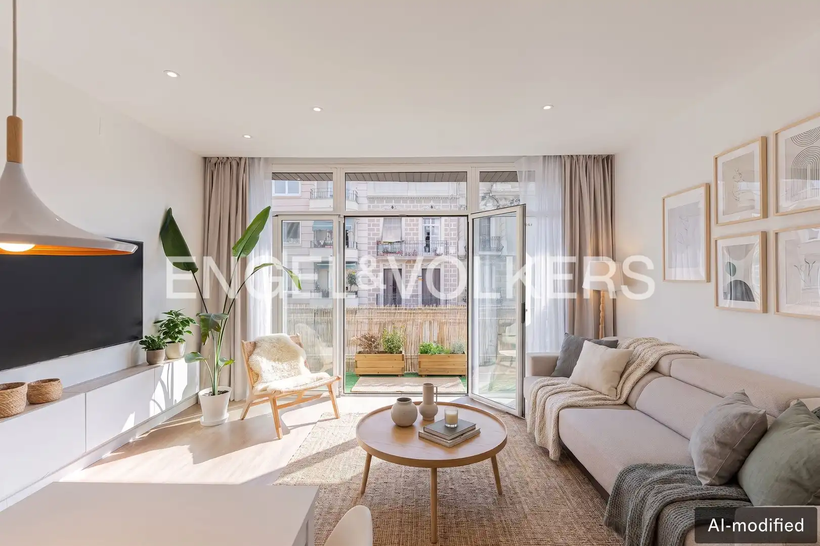 Sala de estar de Piso en venta en Barcelona con Aire acondicionado, Calefacción y Parquet