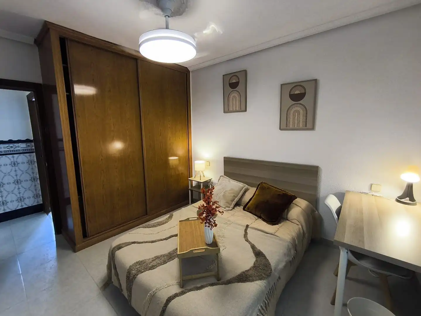 Bedroom of Flat for share in Alcalá de Henares  with Heating, Furnished and Oven