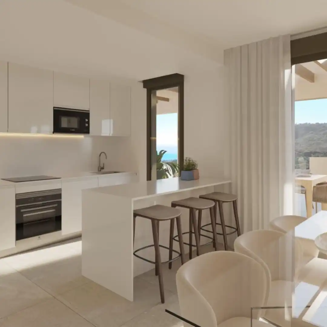 Küche von Dachboden zum Verkauf in La Línea de la Concepción mit Klimaanlage, Privatgarten und Terrasse