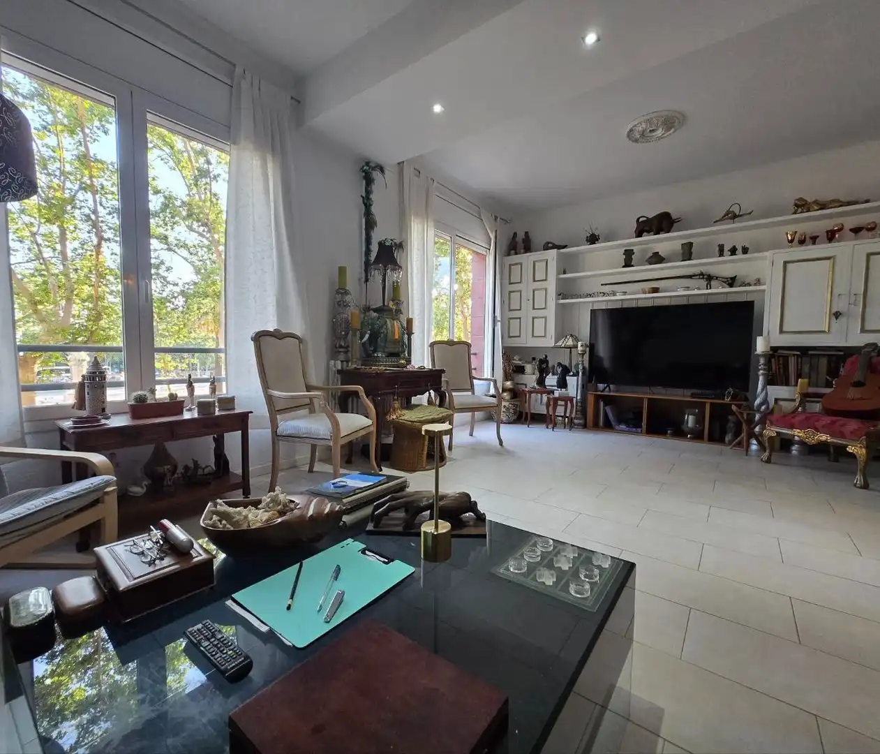 Sala de estar de Piso en venta en Barcelona con Aire acondicionado, Calefacción y Terraza