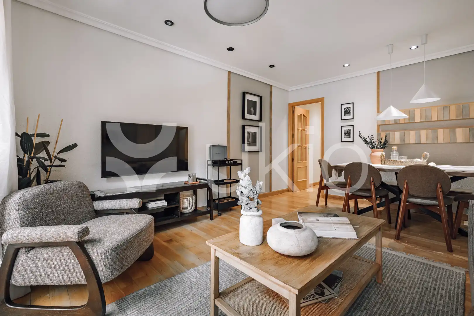 Sala de estar de Apartamento de alquiler en Madrid con Calefacción, Amueblado y Horno