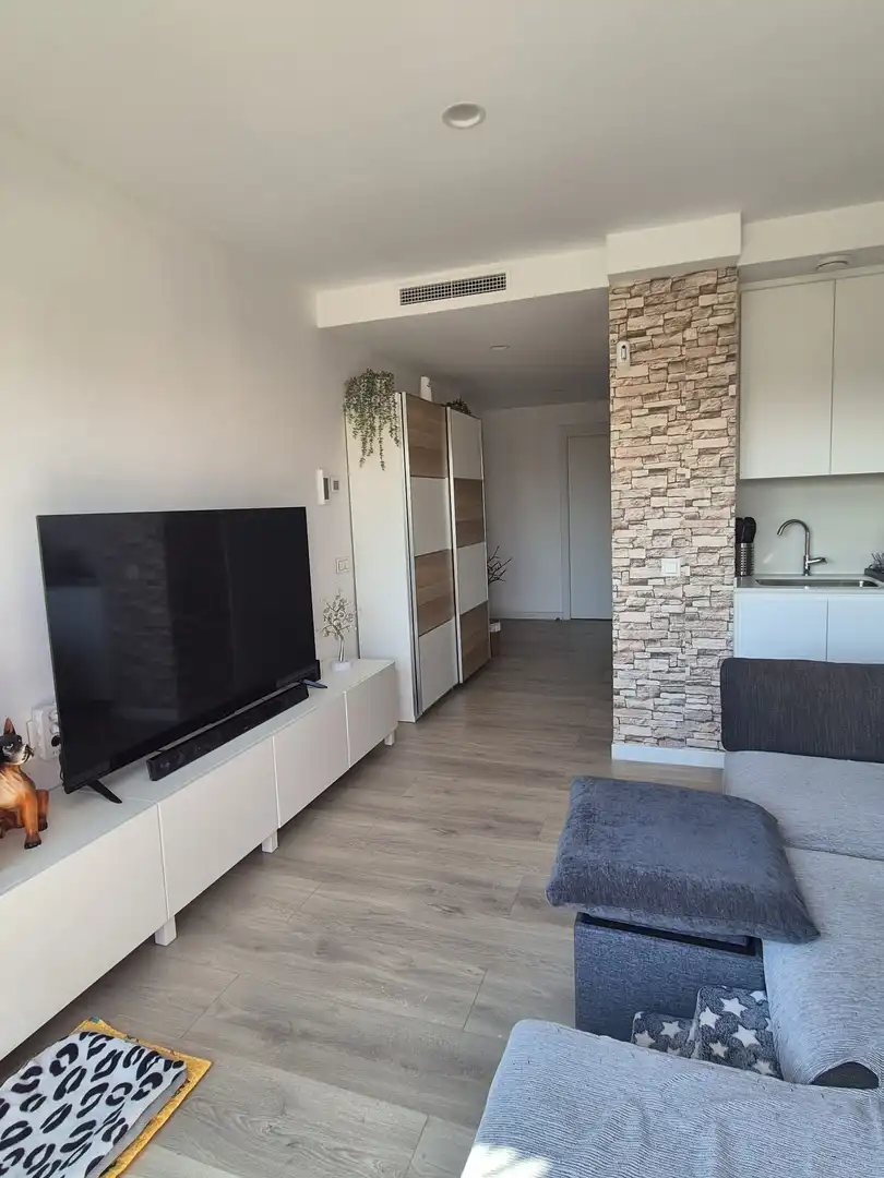 Sala d'estar de Àtic en venda en Cubelles amb Aire condicionat i Terrassa