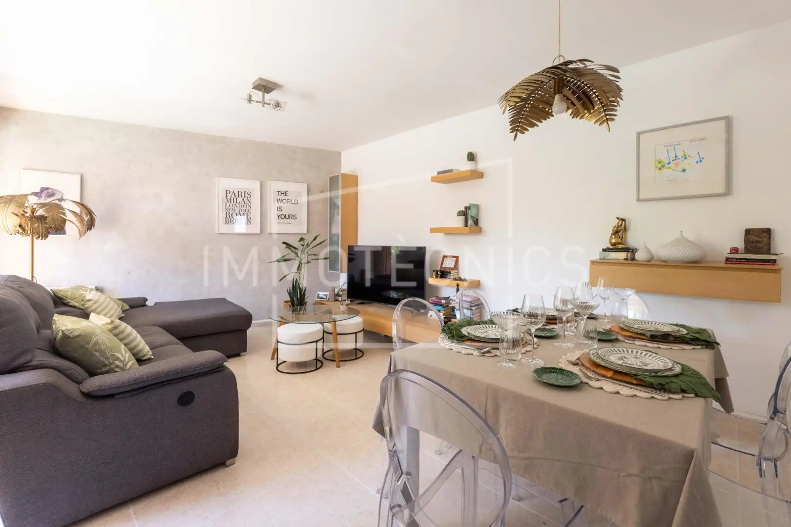 Sala de estar de Casa adosada en venta en Caldes d'Estrac con Aire acondicionado, Calefacción y Terraza