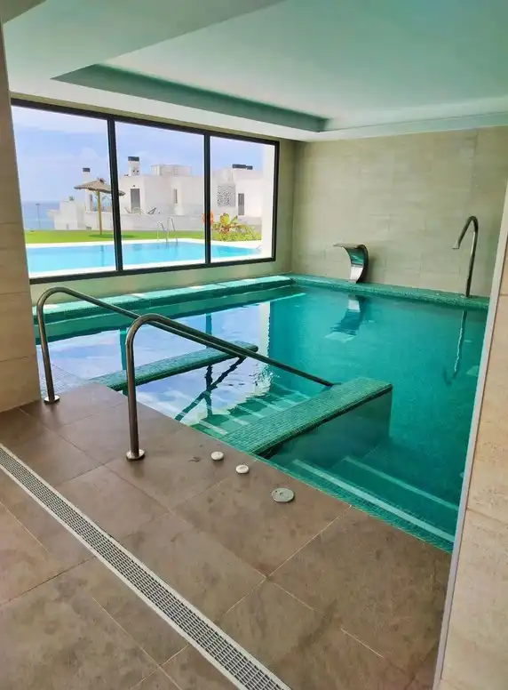 Swimming pool of Duplexes for rent in La Alcaidesa  with Air Conditioner, Heating and Private garden