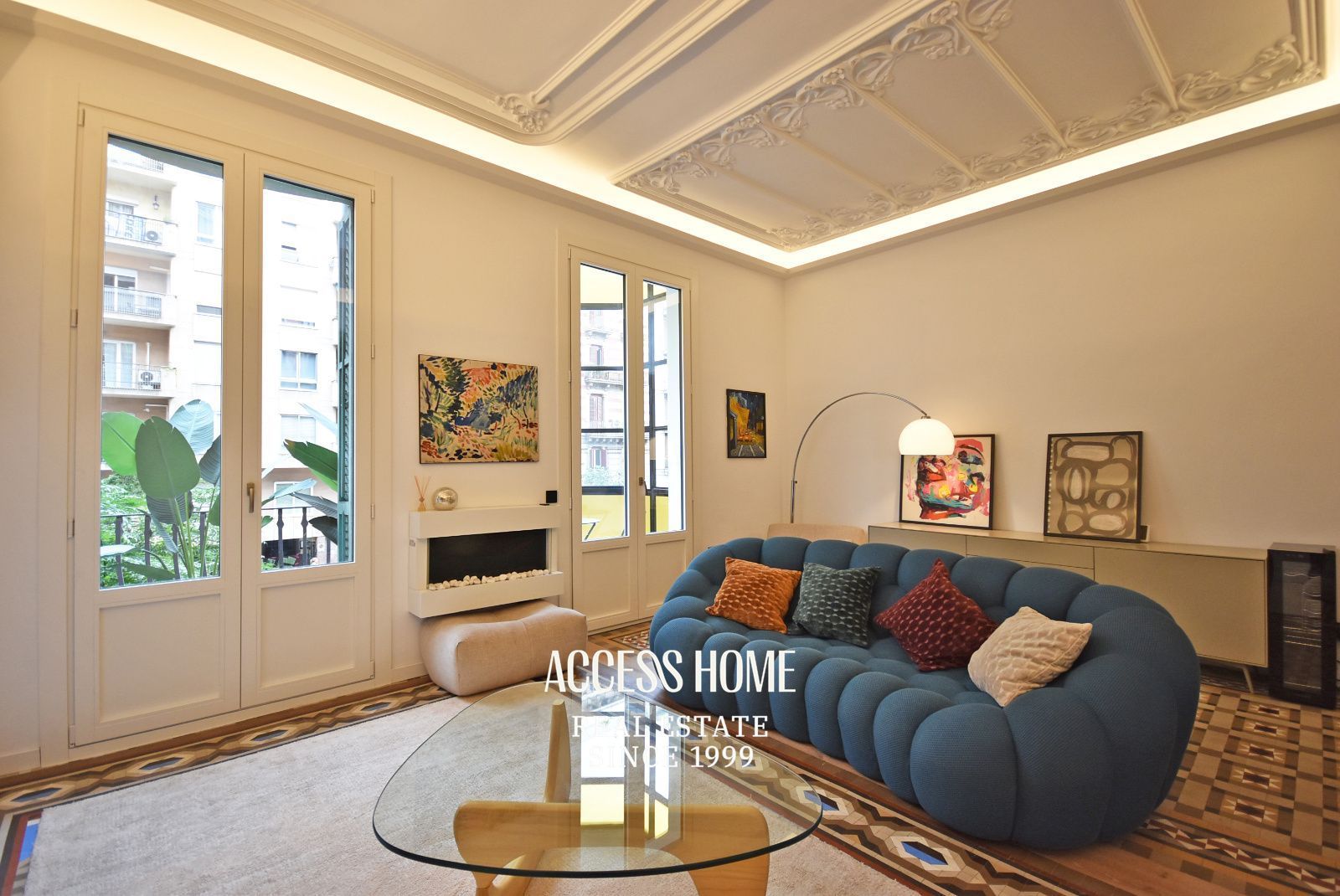 Living room of Flat for sale in  Barcelona Capital  with Air Conditioner, Heating and Terrace