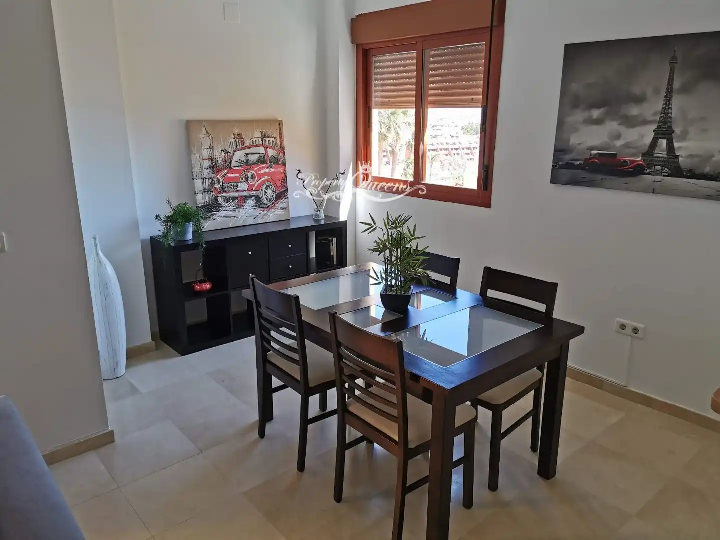 Comedor de Piso de alquiler en Población de Arroyo con Aire acondicionado, Terraza y Piscina