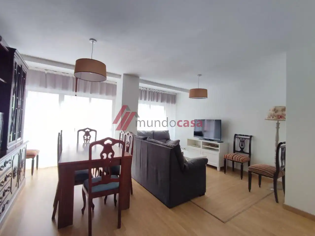 Wohnzimmer von Wohnung zur Miete in Ferrol mit Terrasse und Möbliert