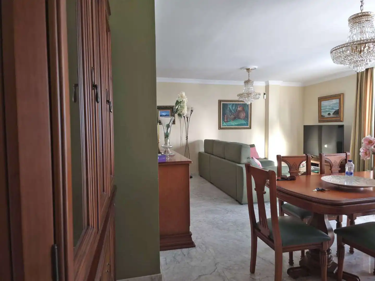 Sala d'estar de Pis en venda en Cuevas del Almanzora amb Aire condicionat, Terrassa i Moblat