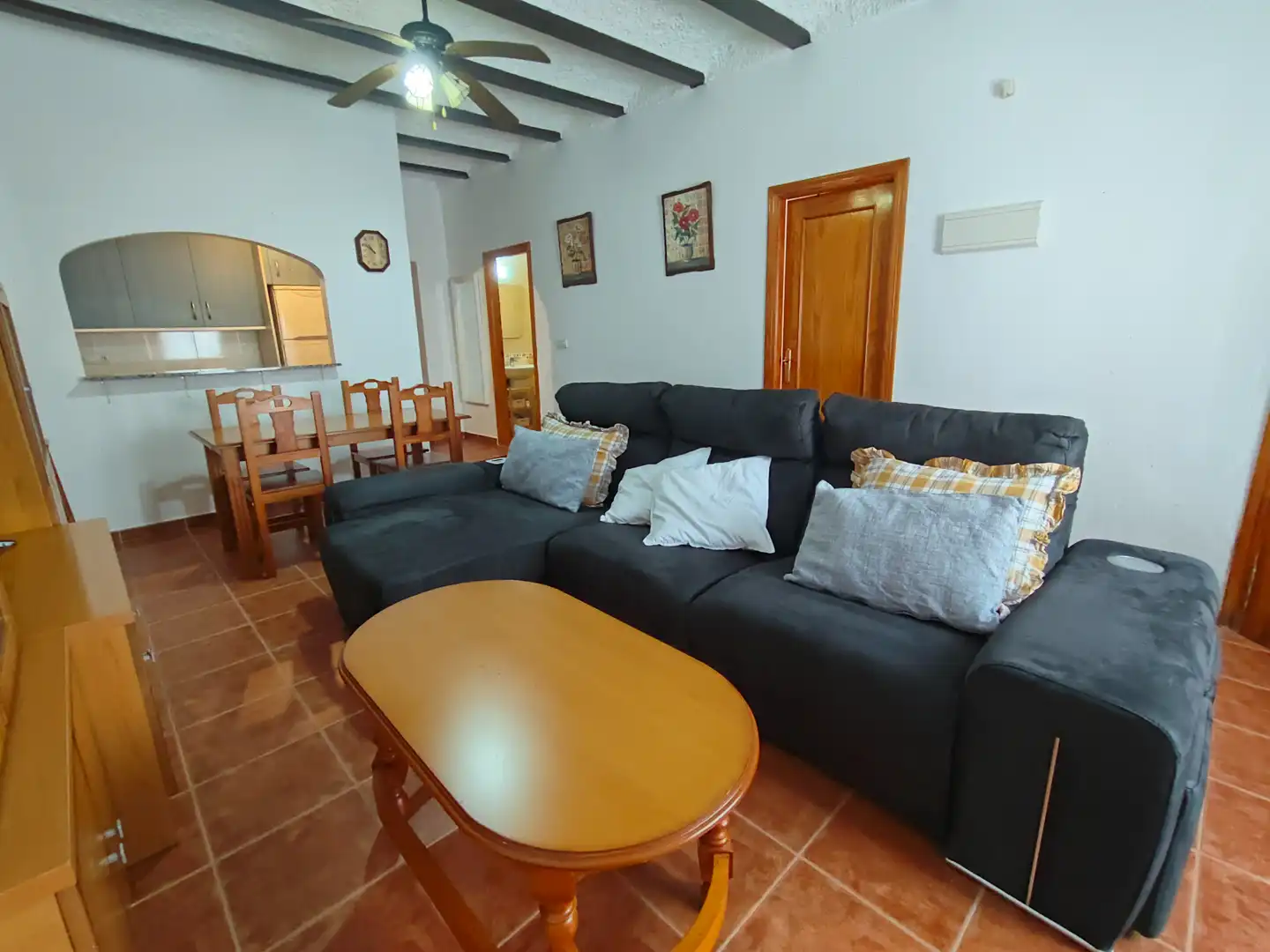 Living room of Flat for sale in Cuevas del Almanzora  with Air Conditioner, Terrace and Furnished