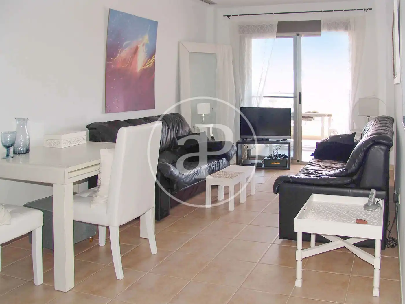 Sala d'estar de Pis en venda en Elche / Elx amb Aire condicionat, Calefacció i Jardí privat