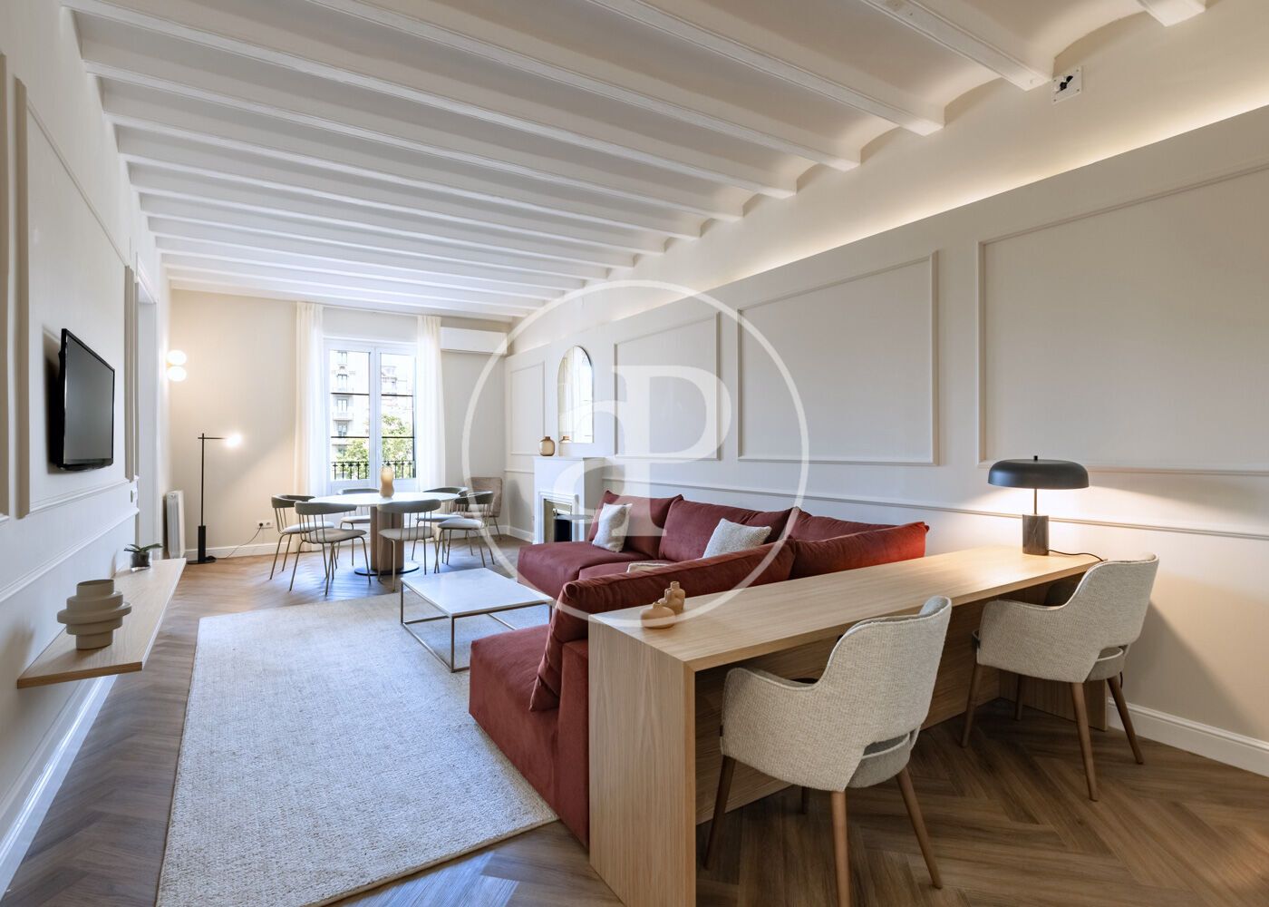 Sala de estar de Piso en venta en  Barcelona Capital con Aire acondicionado, Calefacción y Jardín privado