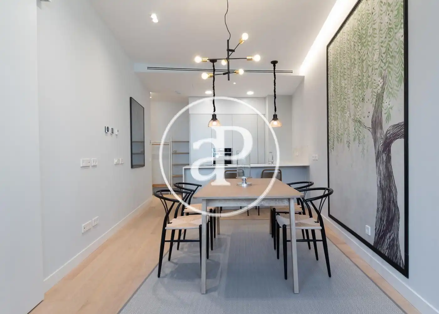 Esszimmer von Wohnung zur Miete in Madrid mit Klimaanlage, Heizung und Privatgarten