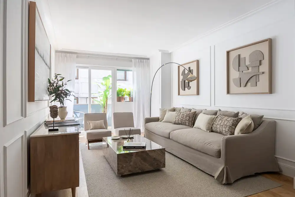 Sala de estar de Piso en venta en Madrid con Calefacción, Amueblado y Balcón