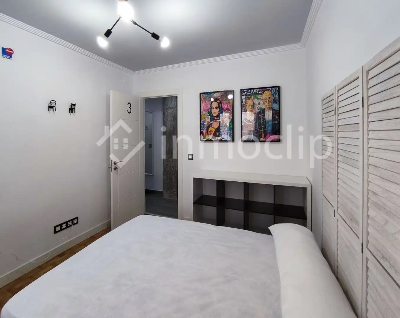 Schlafzimmer von Wohnung zur untervermieten in Salamanca mit Heizung und Möbliert
