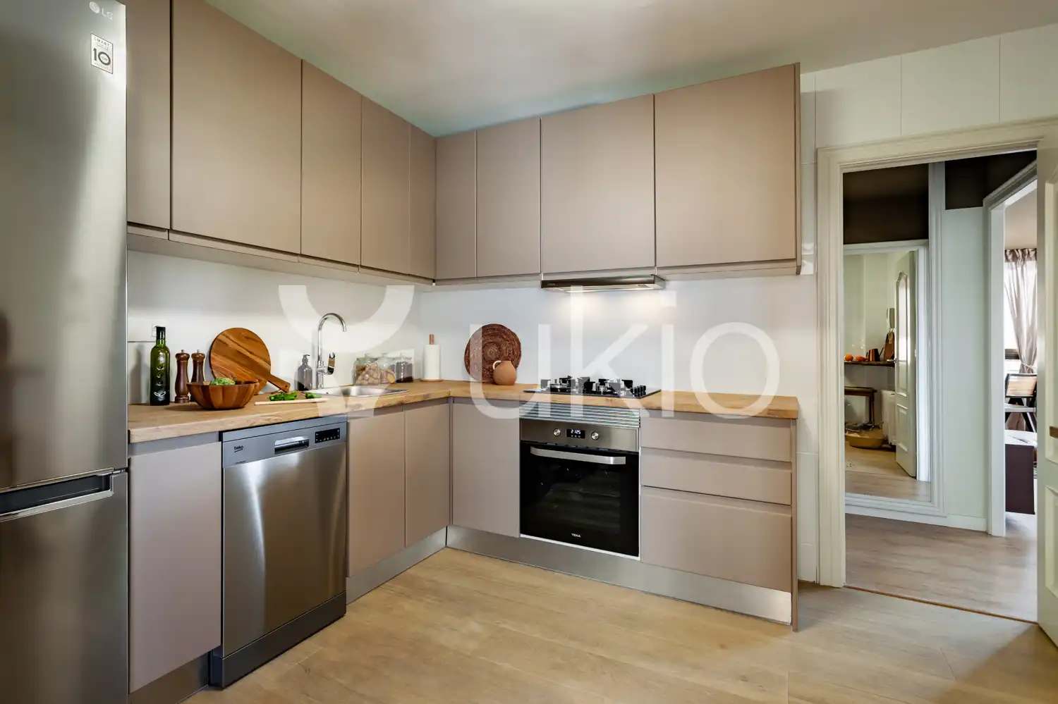 Kitchen of Apartments for rent in Barcelona  with Air Conditioner, Heating and Terrace