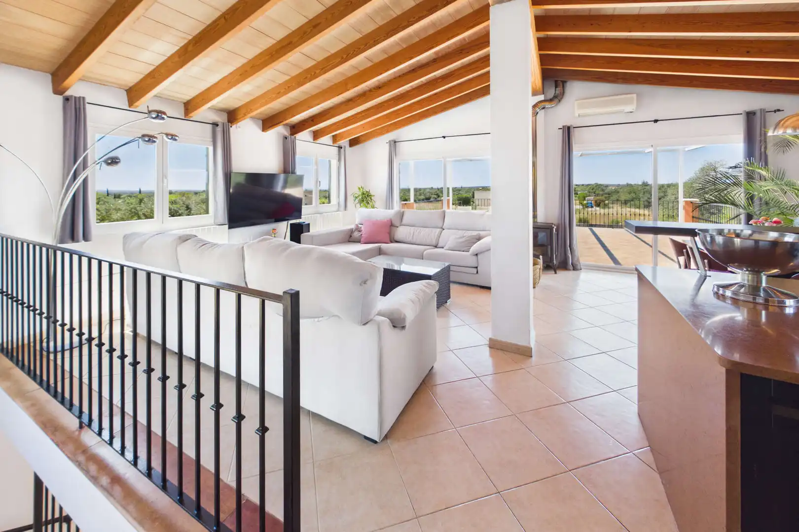 Sala d'estar de Finca rústica en venda en Campos amb Aire condicionat, Calefacció i Terrassa