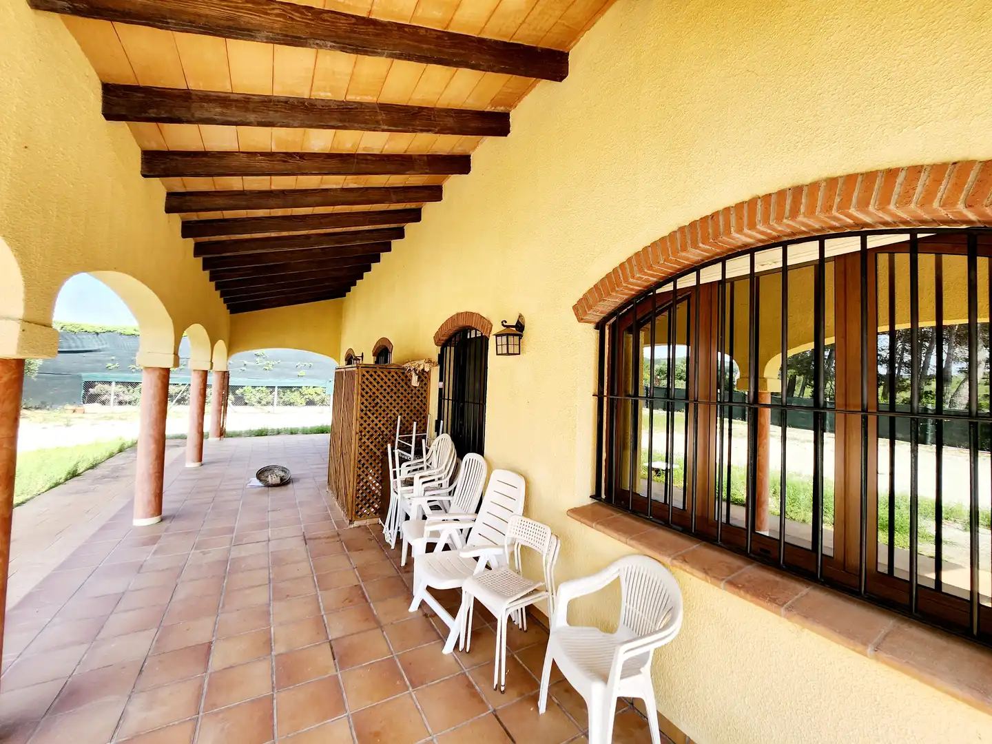 Terraza de Finca rústica de alquiler con opción a compra en Esparreguera con Calefacción, Jardín privado y Terraza