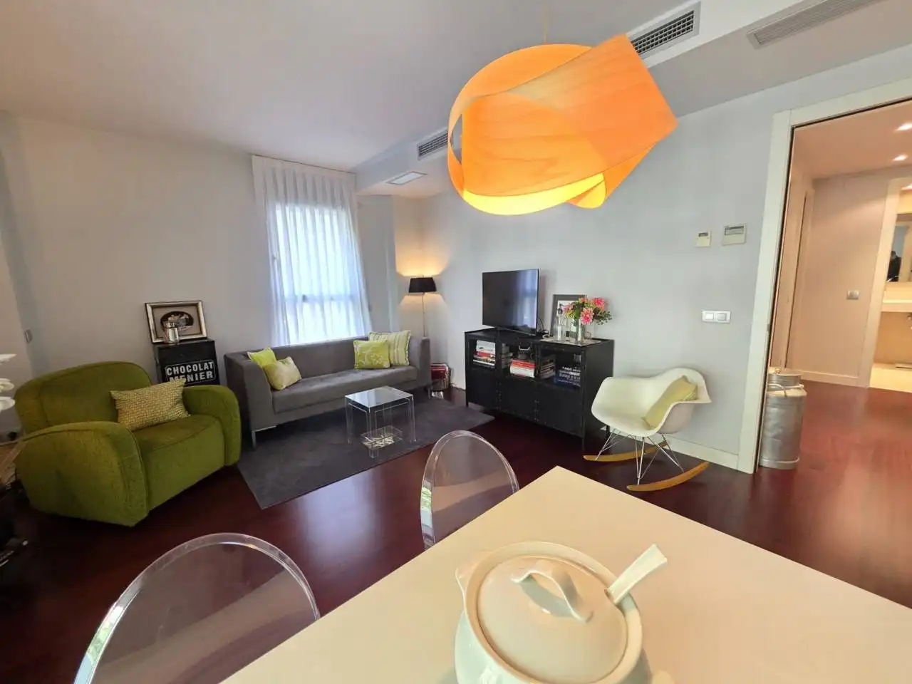 Wohnzimmer von Wohnungen zum Verkauf in Barcelona mit Klimaanlage, Heizung und Parkett