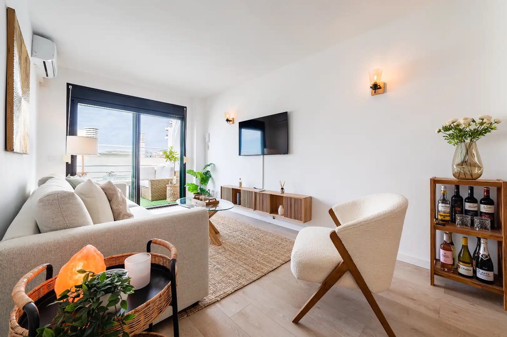 Sala de estar de Piso en venta en  Palma de Mallorca con Aire acondicionado, Parquet y Terraza