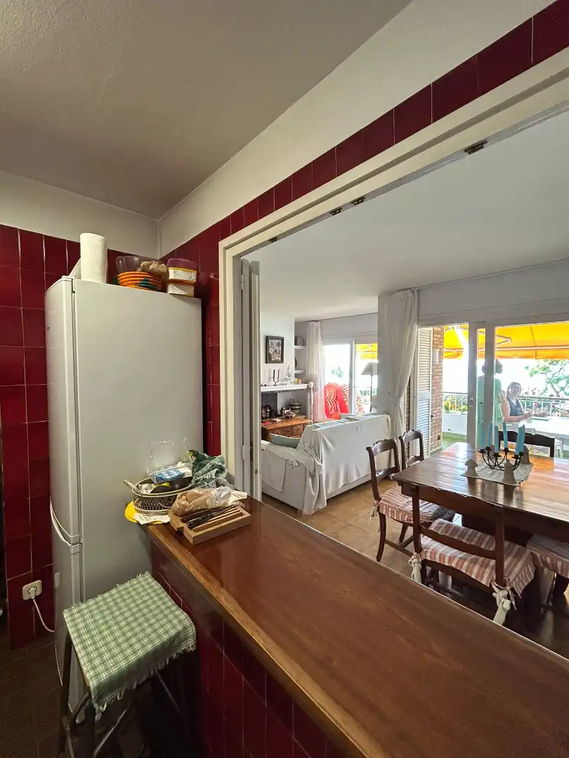 Esszimmer von Wohnung zur Miete in Sant Vicenç de Montalt mit Heizung, Möbliert und Ofen