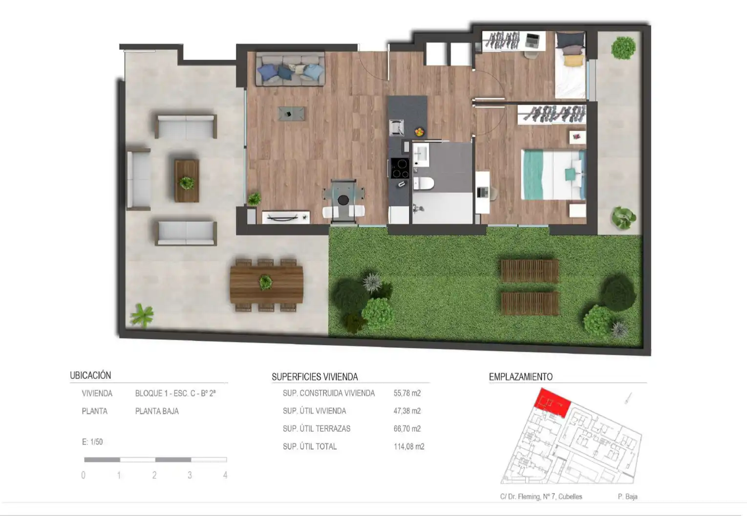 Planta baja en venta en Cubelles con Aire acondicionado, Calefacción y Jardín privado