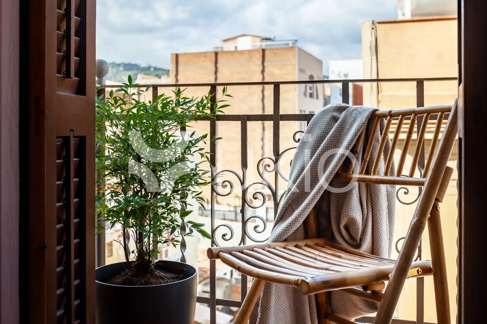 Terraza de Apartamento de alquiler en Barcelona con Aire acondicionado, Calefacción y Amueblado