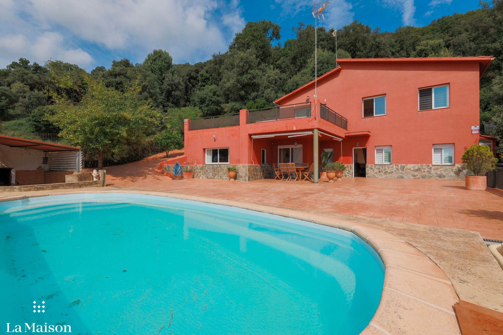 Piscina de Casa o xalet en venda en Sant Iscle de Vallalta amb Calefacció, Jardí privat i Terrassa