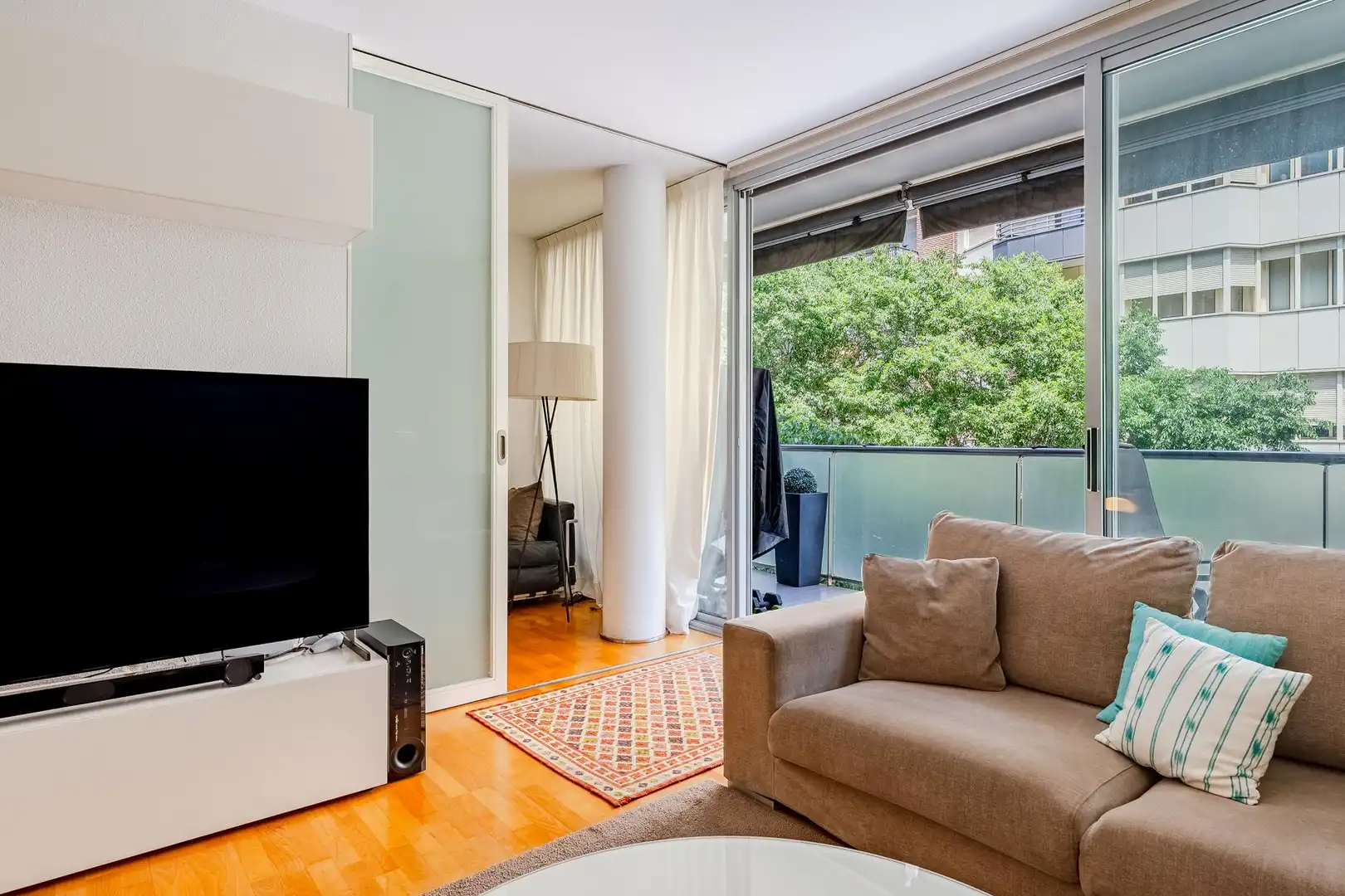 Sala de estar de Piso en venta en Barcelona con Calefacción y Terraza