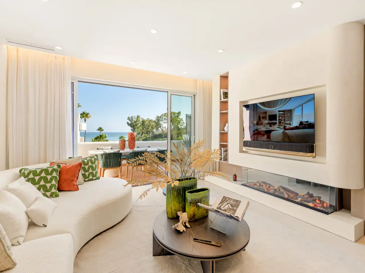 Living room of Duplexes for sale in Estepona  with Air Conditioner, Heating and Terrace