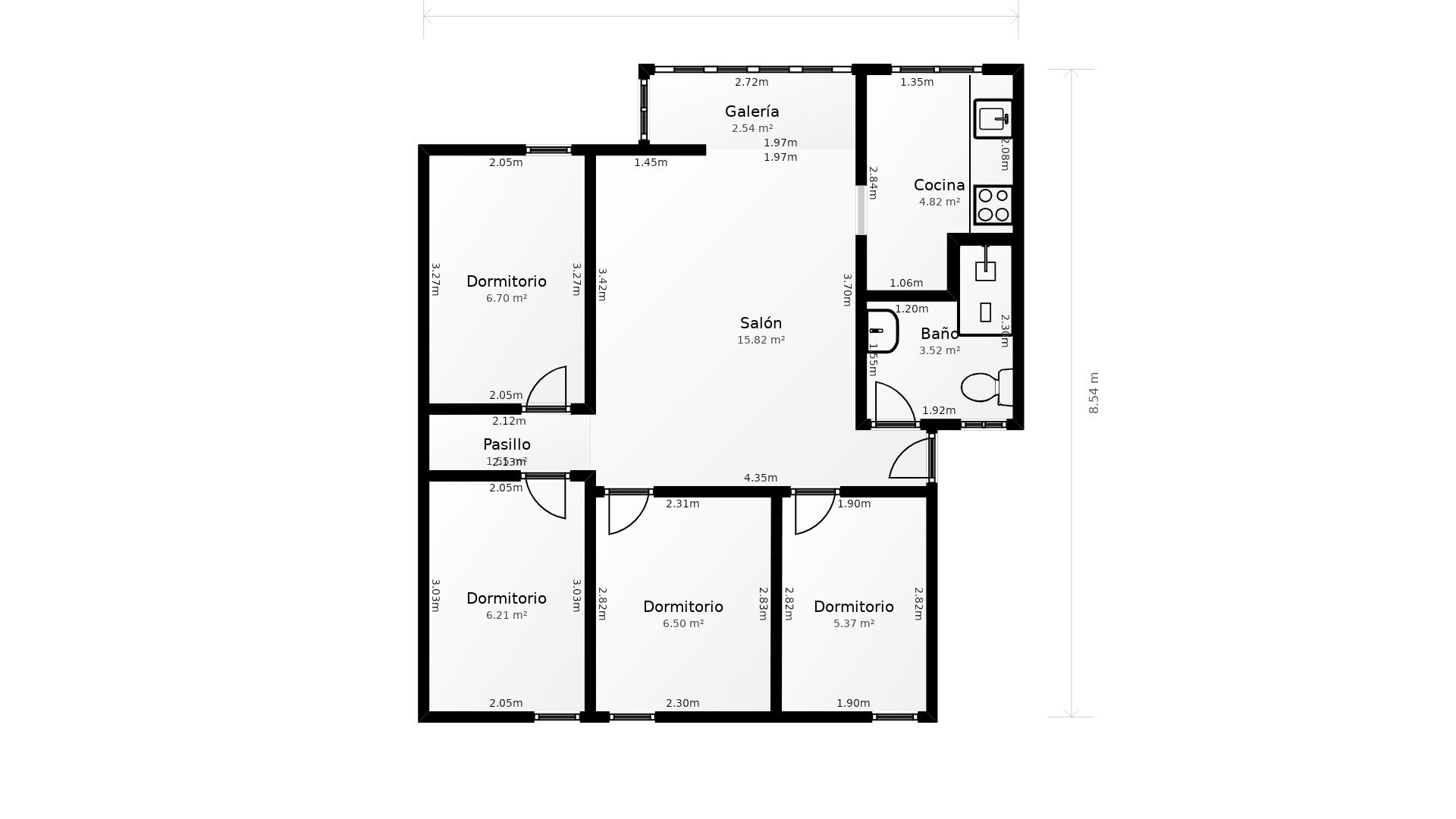 Flat to rent in  Madrid Capital  with Heating, Furnished and Oven