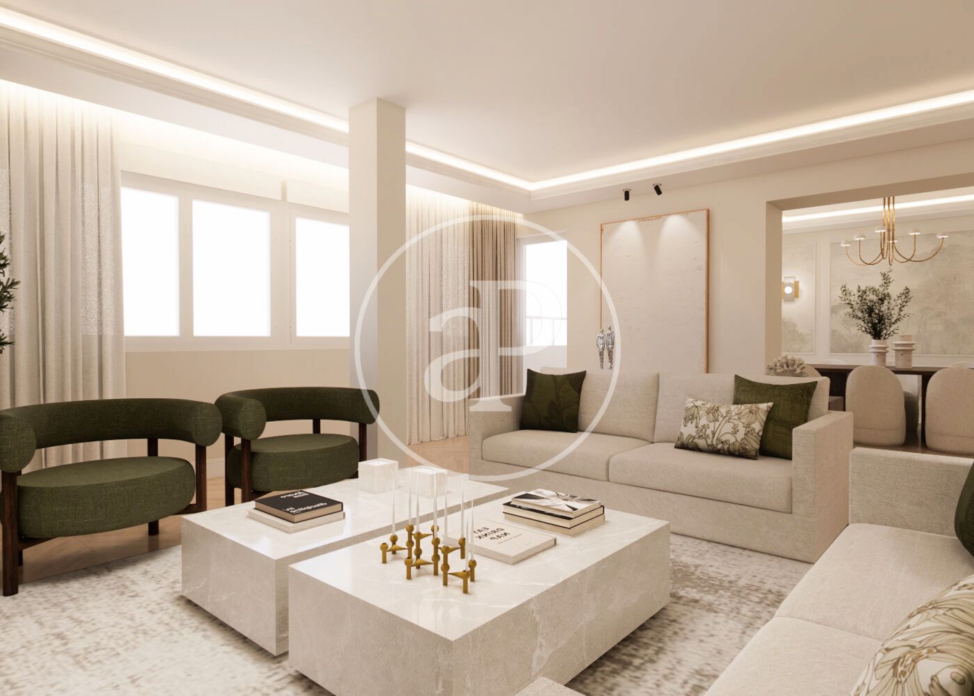 Wohnzimmer von Wohnung zum Verkauf in  Madrid Capital mit Klimaanlage, Heizung und Terrasse