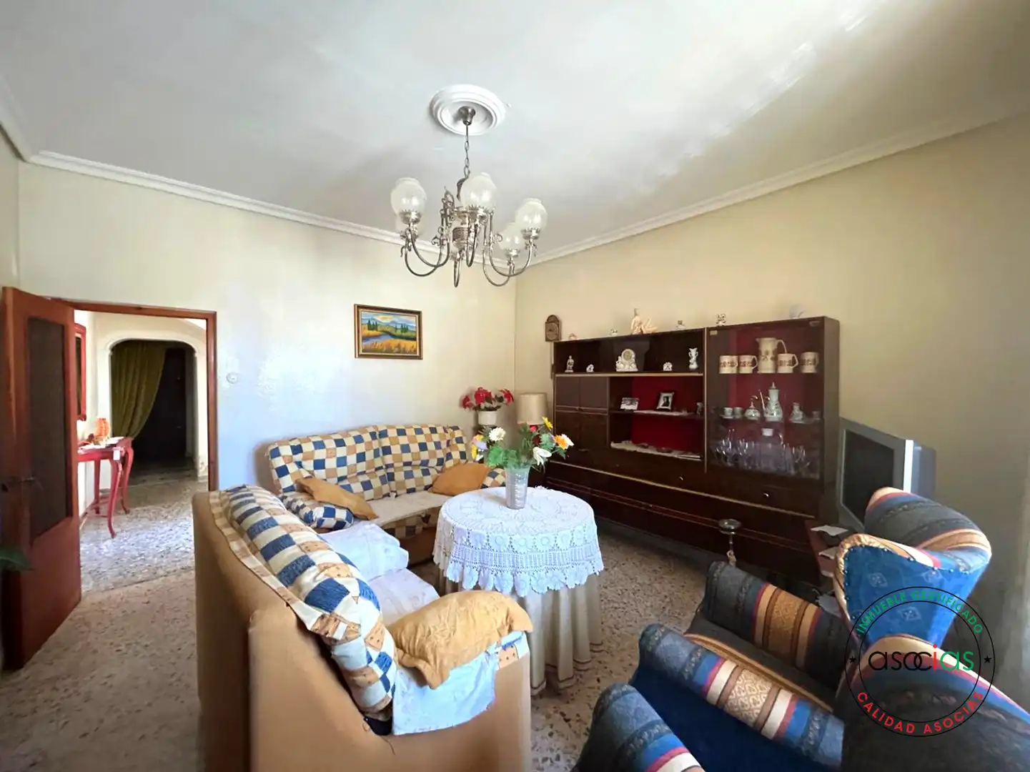 Sala de estar de Casa o chalet en venta en Santervás de Campos con Jardín privado y Amueblado
