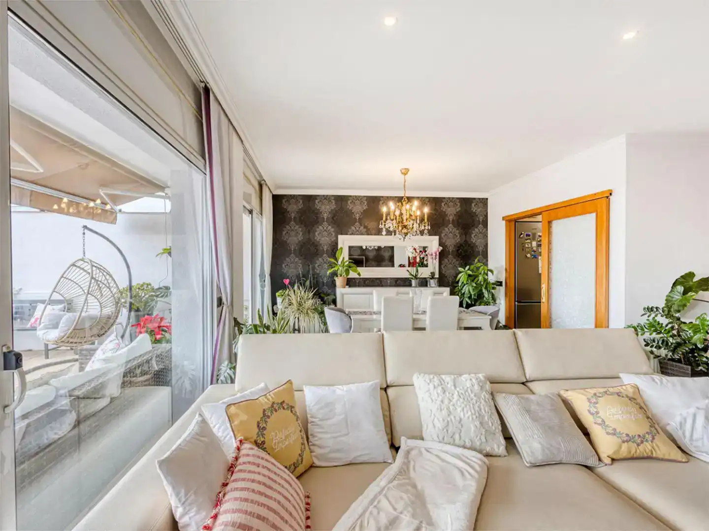 Living room of Flat for sale in Lloret de Mar  with Air Conditioner, Swimming Pool and Balcony