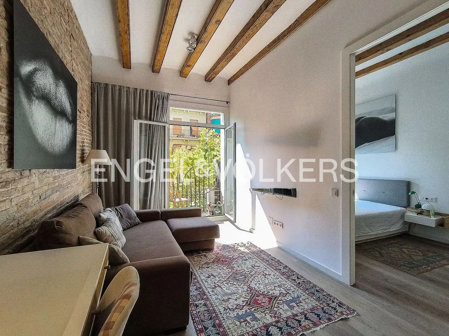 Terraza de Piso de alquiler en Barcelona con Aire acondicionado, Calefacción y Parquet