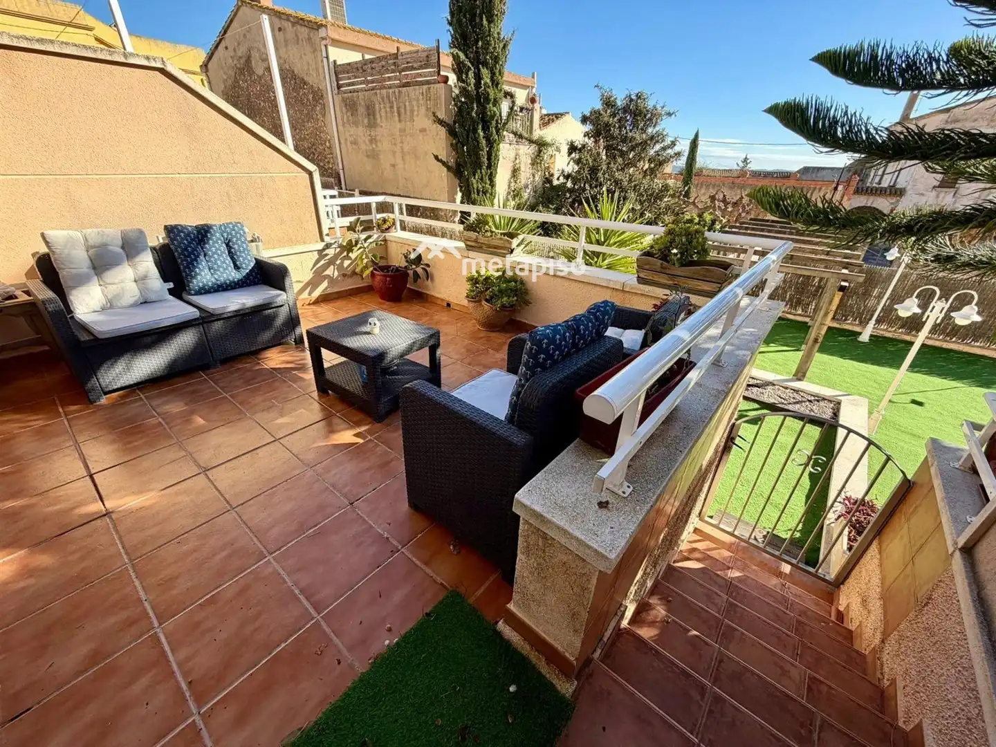 Terrassa de Casa adosada en venda en Sant Jaume dels Domenys amb Terrassa, Piscina i Piscina comunitària