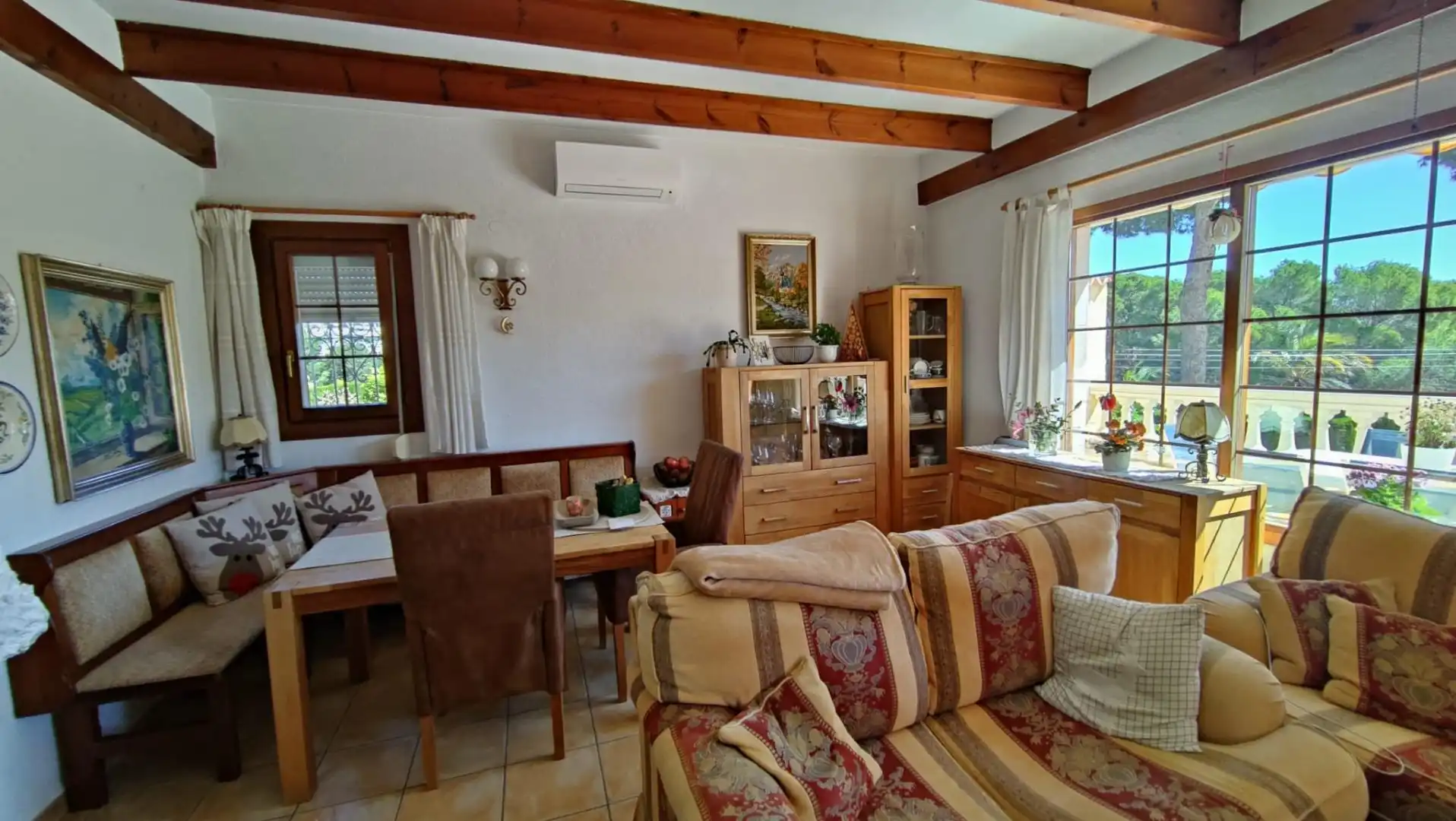 Sala de estar de Casa o chalet en venta en Moraira con Aire acondicionado, Jardín privado y Terraza