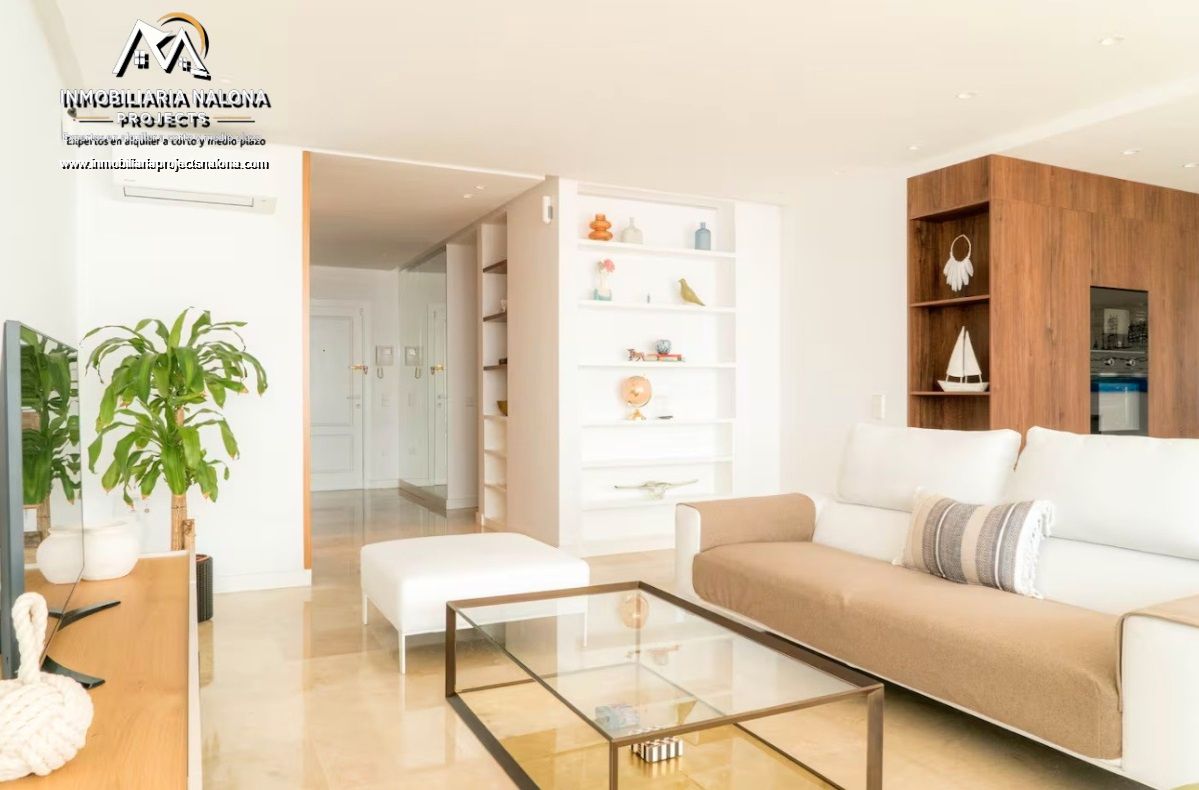 Sala d'estar de Apartament de lloguer en  Santa Cruz de Tenerife Capital amb Aire condicionat, Calefacció i Parquet