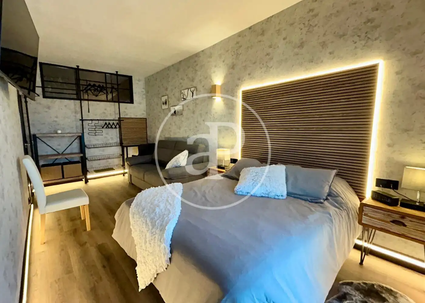 Schlafzimmer von Wohnung zur Miete in Calvià mit Klimaanlage, Heizung und Privatgarten