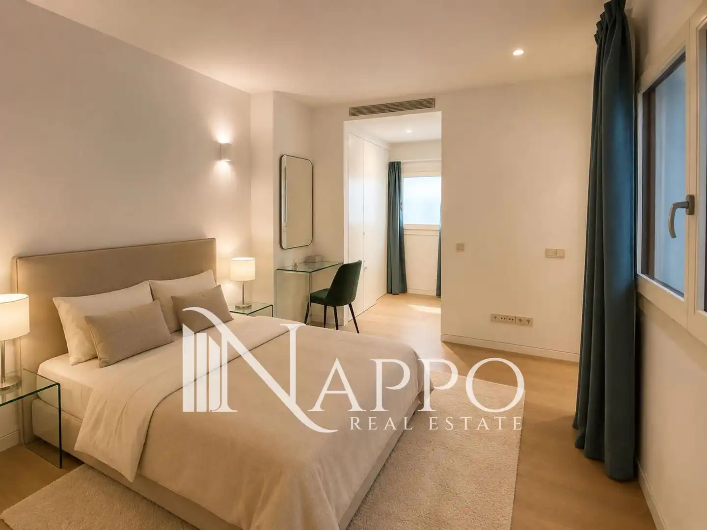 Bedroom of Flat for rent in  Palma de Mallorca  with Air Conditioner, Heating and Terrace