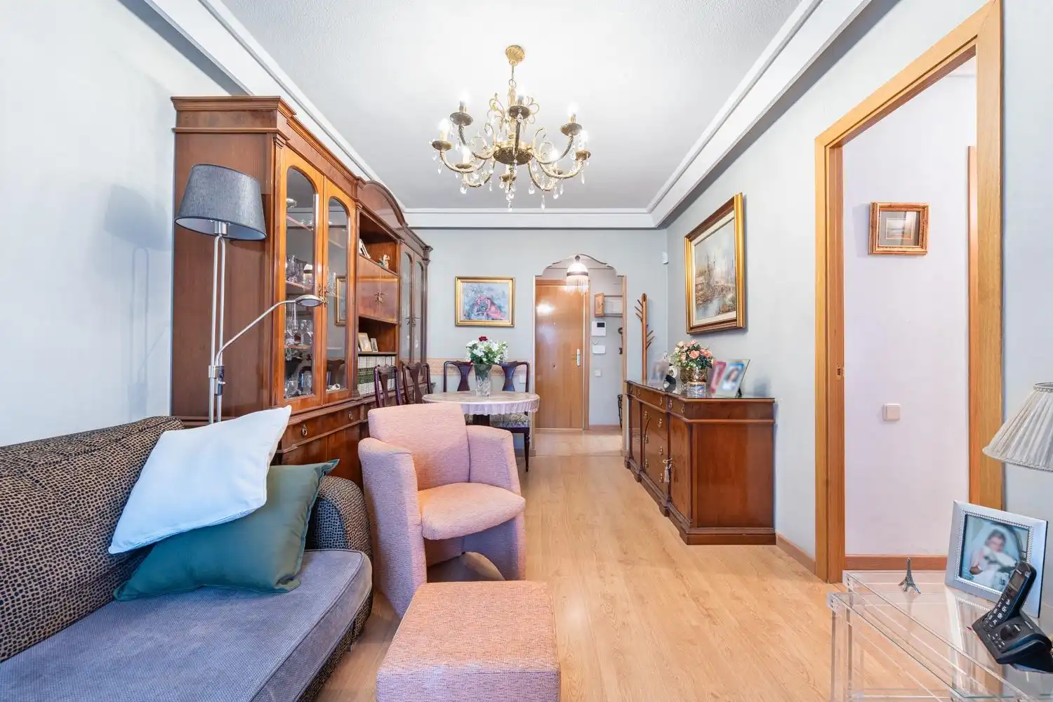 Living room of Flat for sale in Madrid  with Air Conditioner, Heating and Private garden