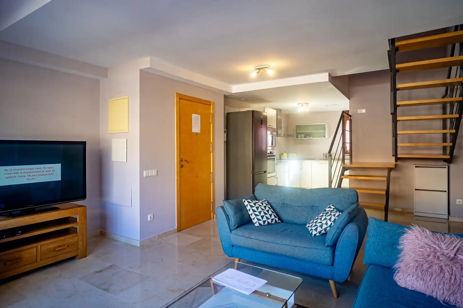 Sala de estar de Dúplex en venta en Benissa con Aire acondicionado, Calefacción y Jardín privado