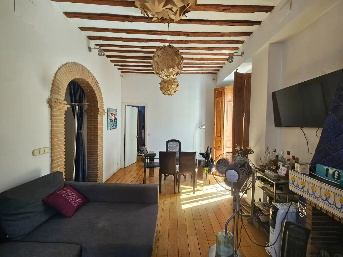 Sala de estar de Piso en venta en Madrid con Calefacción y Amueblado