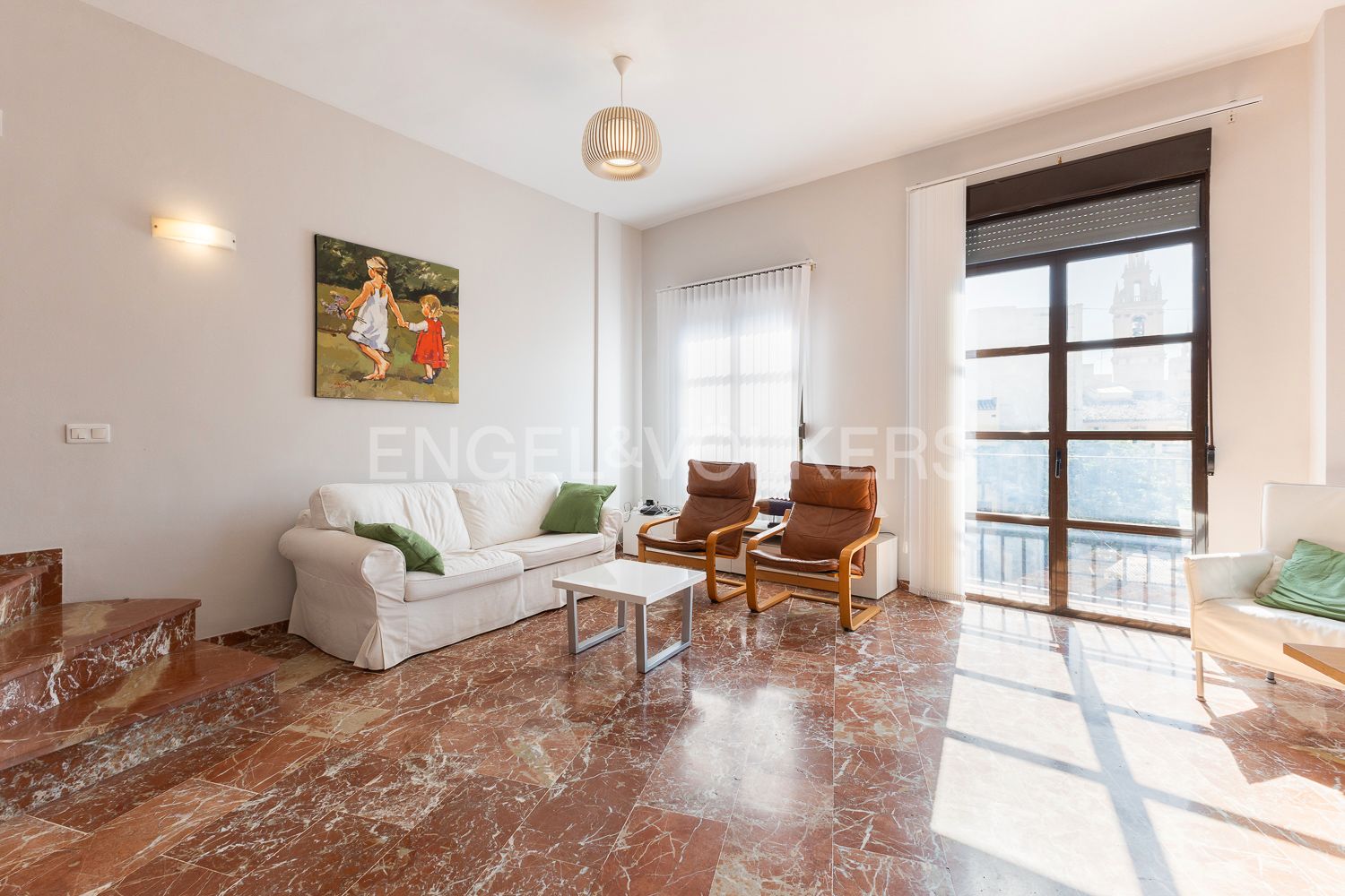 Sala d'estar de Àtic en venda en  Valencia Capital amb Aire condicionat, Calefacció i Terrassa