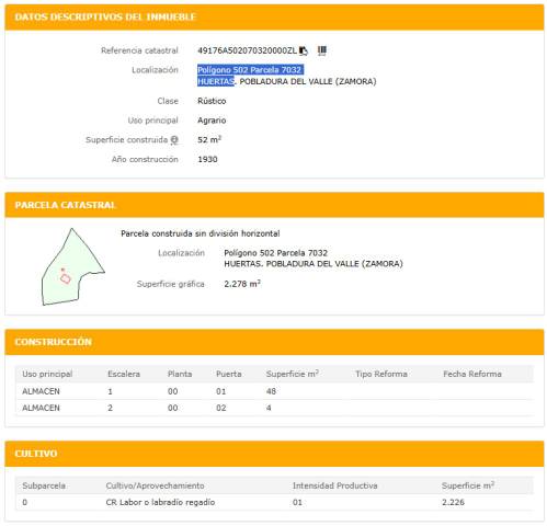 Terreno residencial en Venta en Calle Poligono 502 Parcela 7032 Huertas en Pobladura del Valle