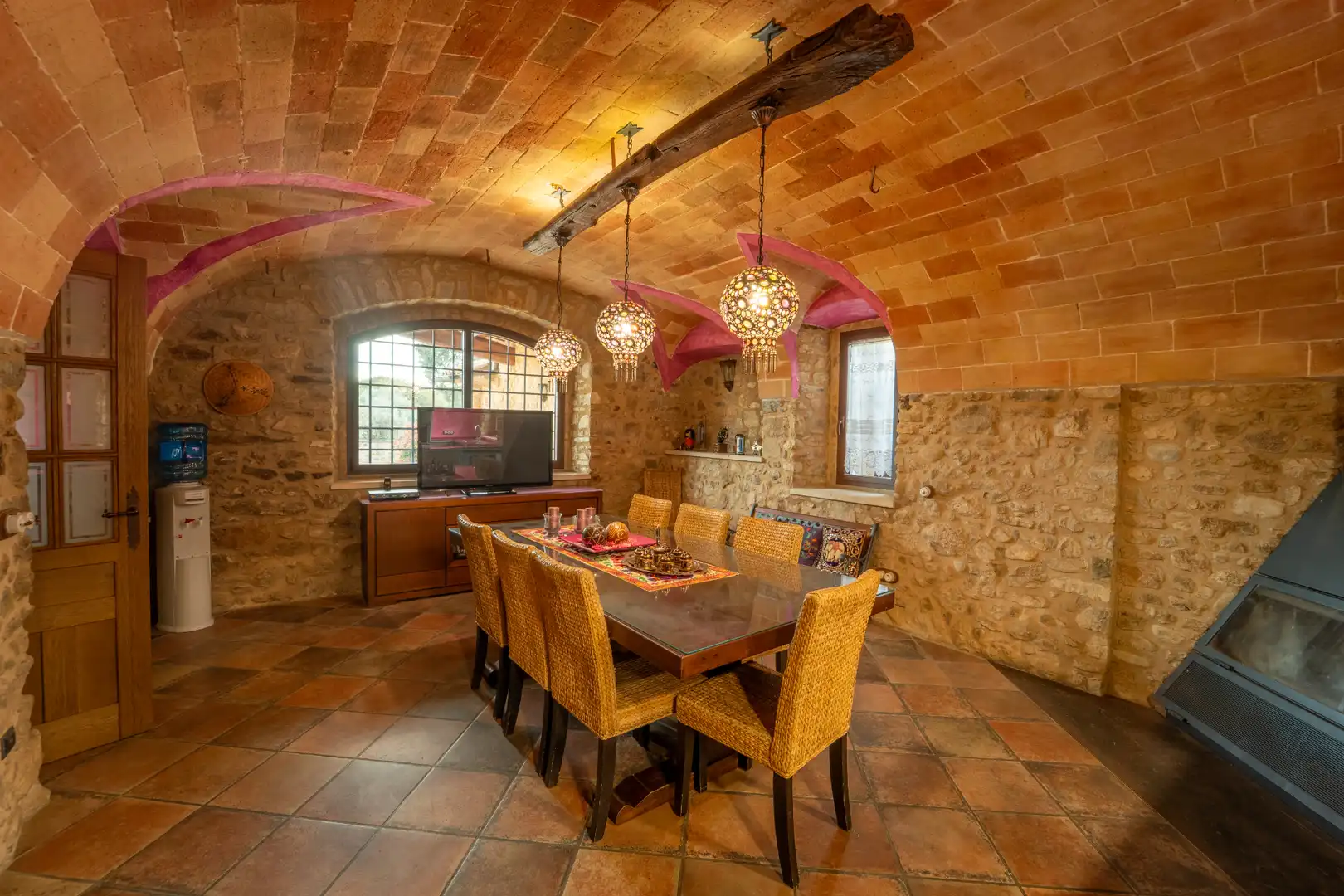 Comedor de Finca rústica en venta en Sant Joan de Mollet con Aire acondicionado, Calefacción y Jardín privado