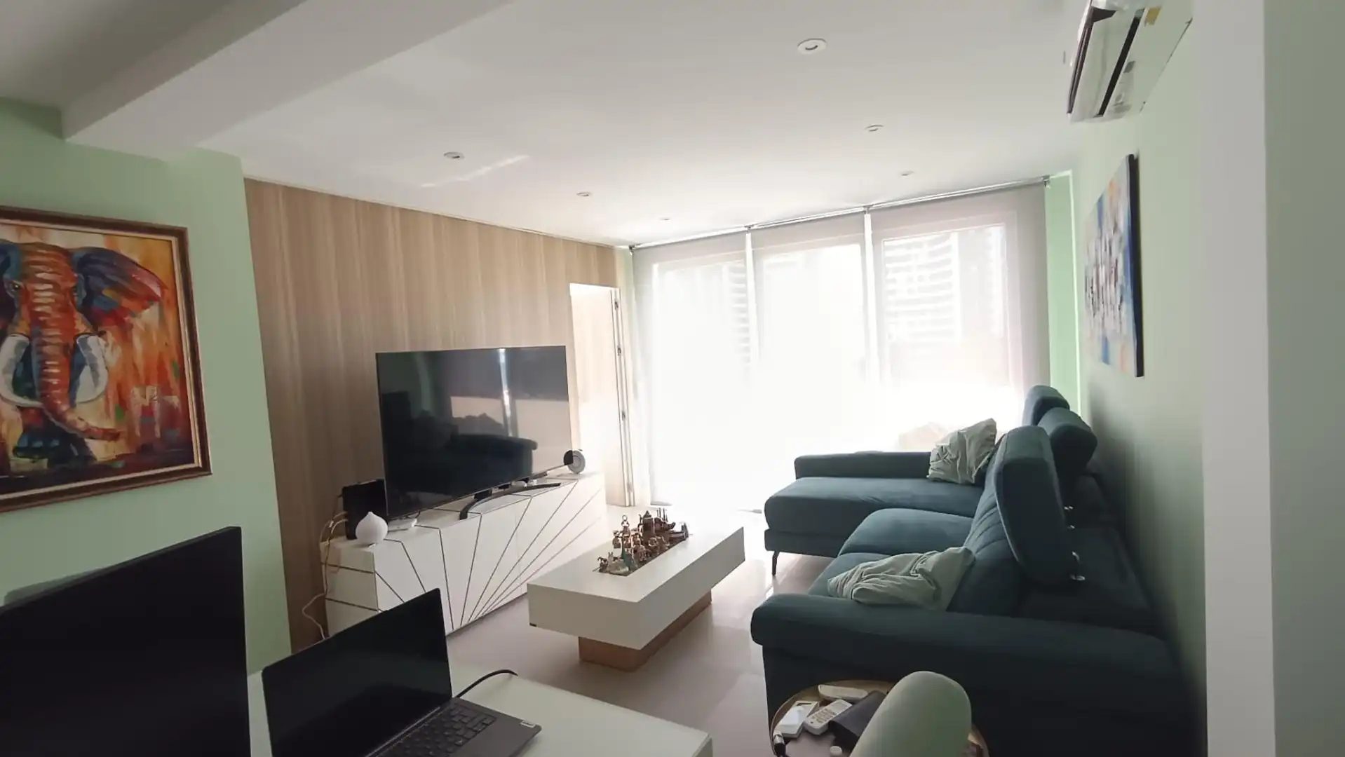 Living room of Flat for sale in Málaga  with Air Conditioner, Private garden and Terrace