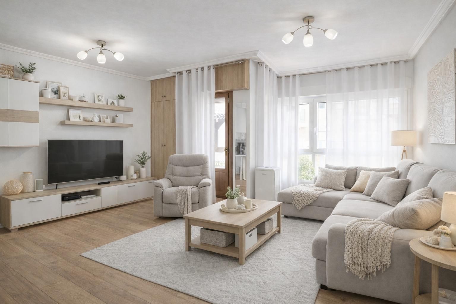 Sala d'estar de Pis en venda en Bilbao  amb Terrassa