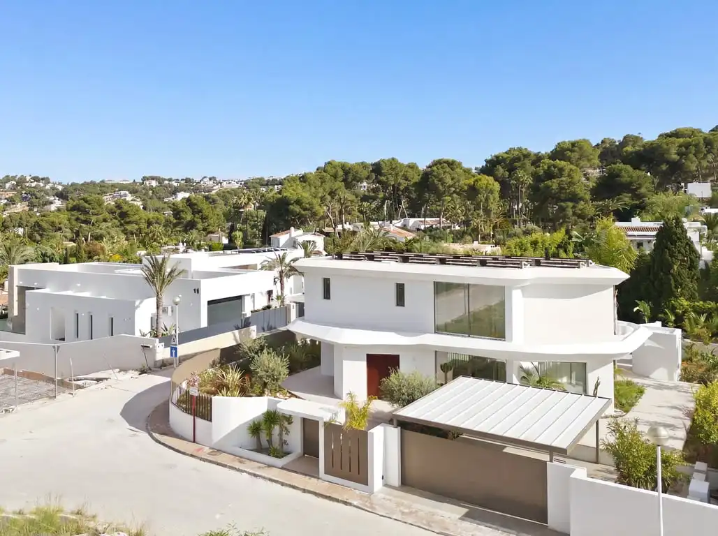 Vista exterior de Casa o chalet en venta en Jávea / Xàbia con Aire acondicionado, Jardín privado y Terraza