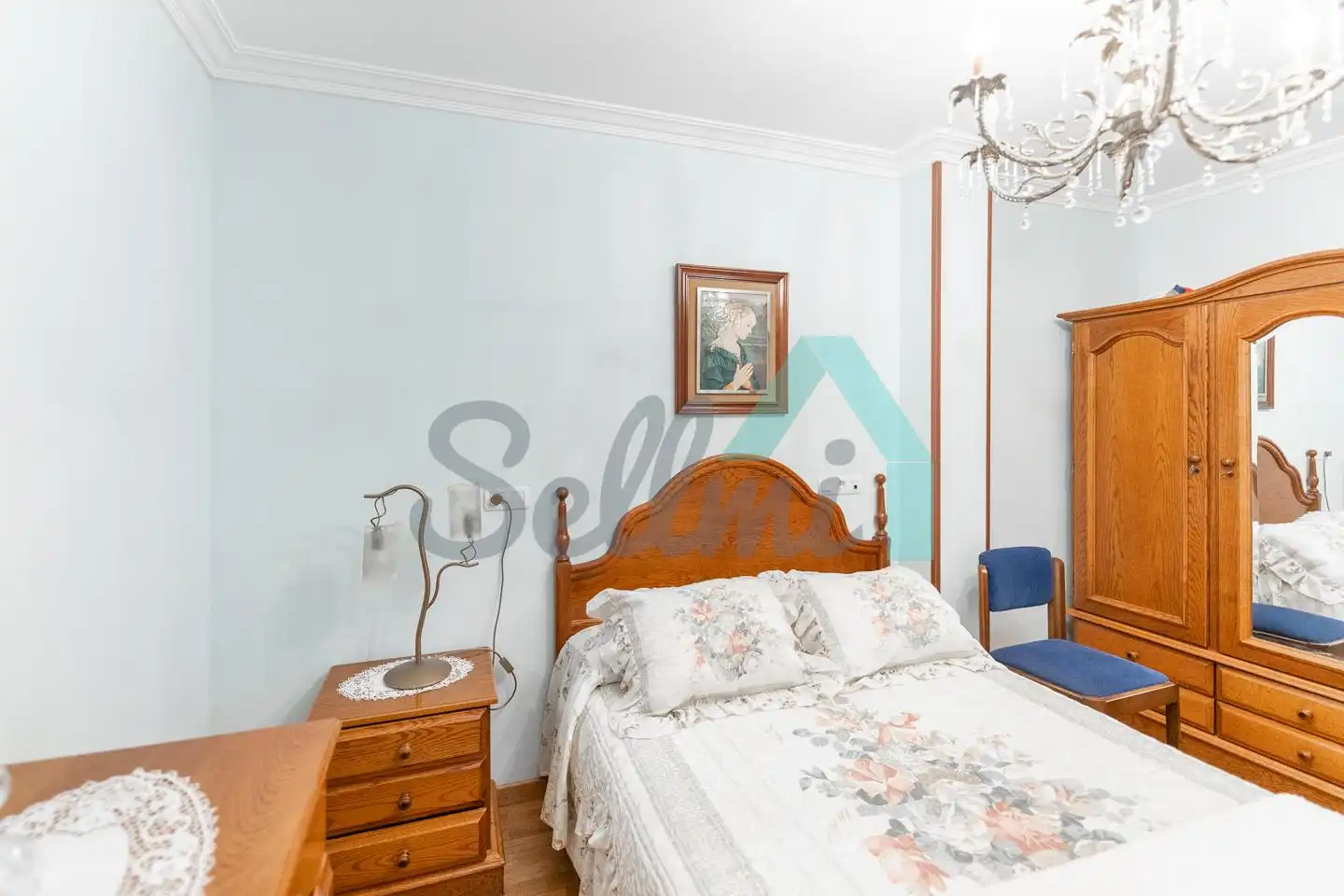 Bedroom of Flat for sale in Gijón   with Heating, Parquet flooring and Furnished