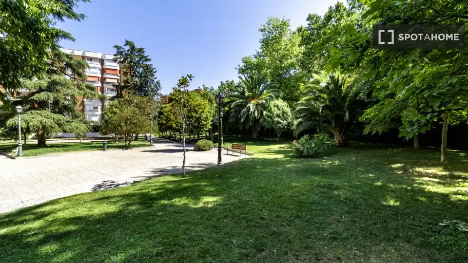 Jardín de Piso de alquiler en Madrid con Aire acondicionado, Calefacción y Amueblado